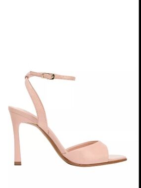 Zara Pale Pink Ankle-Strap Stiletto Sandal